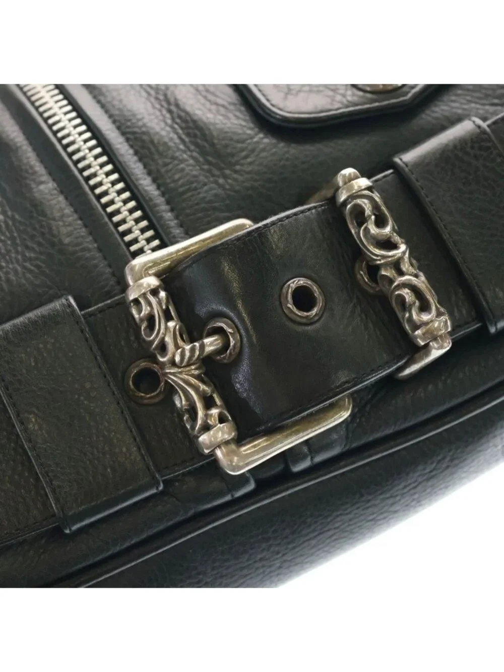 Chrome Hearts JJ Dean LG JJ Large Leather Rider's Jacket Handbag